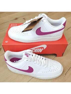 Nike Court Vision Low Next Nature Womens 10 Sneakers White Purple (DH3158-500)